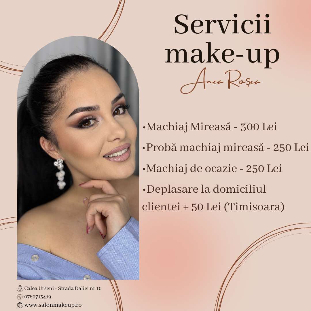 Preț Machiaj Profesional în Timișoara 2025